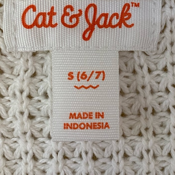 CAT & JACK White 3 Button Cardigan - Picture 3 of 5